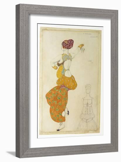 Costume Design for One of the Three Odalisques for 'Scheherazade', 1910-Leon Bakst-Framed Giclee Print