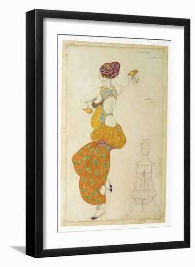 Costume Design for One of the Three Odalisques for 'Scheherazade', 1910-Leon Bakst-Framed Giclee Print