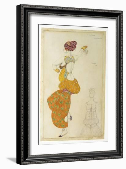 Costume Design for One of the Three Odalisques for 'Scheherazade', 1910-Leon Bakst-Framed Giclee Print