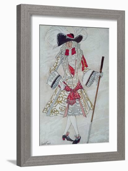 Costume Design For Prince Charming at Court, from Sleeping Beauty, 1921-Leon Bakst-Framed Giclee Print