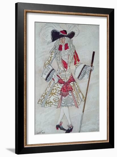 Costume Design For Prince Charming at Court, from Sleeping Beauty, 1921-Leon Bakst-Framed Giclee Print