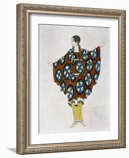 Costume Design for Ravel, from Daphnis and Chloe, C.1912-Leon Bakst-Framed Giclee Print