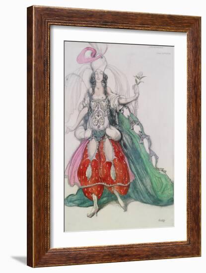 Costume Design for Scheherazade: Zobeide (Jane Marnac)-Leon Bakst-Framed Giclee Print