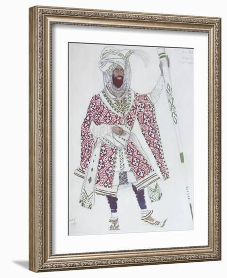 Costume Design for the Ballet Blue God, 1912-Léon Bakst-Framed Giclee Print