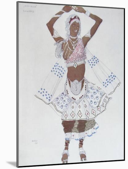 Costume Design for the Ballet Blue God, 1912-Léon Bakst-Mounted Giclee Print