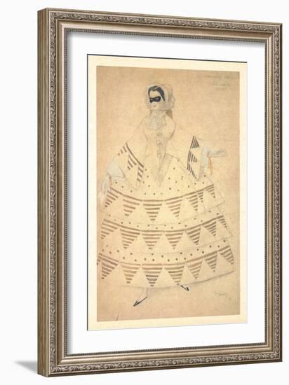 Costume Design for the Ballet Carnaval, 1910-Léon Bakst-Framed Giclee Print