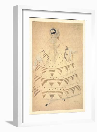 Costume Design for the Ballet Carnaval, 1910-Léon Bakst-Framed Giclee Print