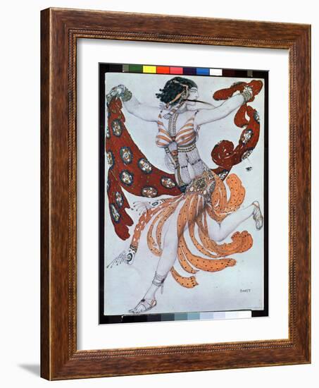 Costume Design for the Ballet Cleopatra by A. Arensky, 1909 (Pencil, W/C & Gouache on Paper)-Leon Bakst-Framed Giclee Print