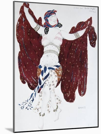 Costume Design for the Ballet Cléopatre, 1909-Léon Bakst-Mounted Giclee Print