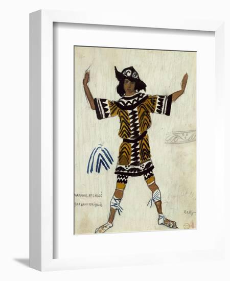 Costume Design for the Ballet Daphnis Et Chloé by M. Ravel, 1912-Léon Bakst-Framed Giclee Print