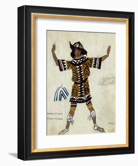 Costume Design for the Ballet Daphnis Et Chloé by M. Ravel, 1912-Léon Bakst-Framed Giclee Print