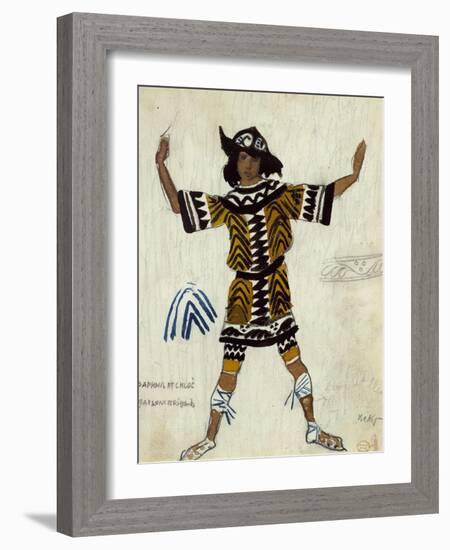 Costume Design for the Ballet Daphnis Et Chloé by M. Ravel, 1912-Léon Bakst-Framed Giclee Print