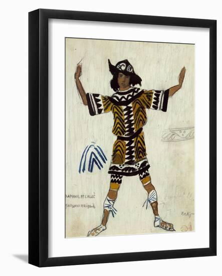 Costume Design for the Ballet Daphnis Et Chloé by M. Ravel, 1912-Léon Bakst-Framed Giclee Print