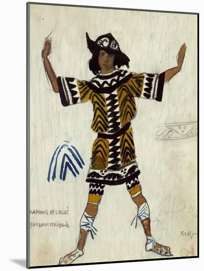 Costume Design for the Ballet Daphnis Et Chloé by M. Ravel, 1912-Léon Bakst-Mounted Giclee Print