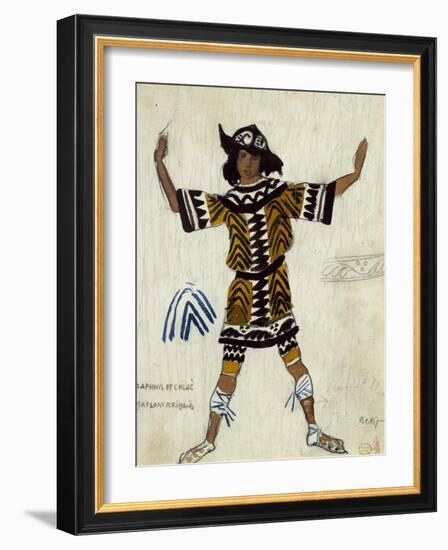 Costume Design for the Ballet Daphnis Et Chloé by M. Ravel, 1912-Léon Bakst-Framed Giclee Print