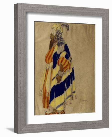 Costume Design for the Ballet 'Islamey' by Mily Balakirev (Tempera on Paper)-Leon Bakst-Framed Giclee Print