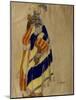 Costume Design for the Ballet 'Islamey' by Mily Balakirev (Tempera on Paper)-Leon Bakst-Mounted Giclee Print
