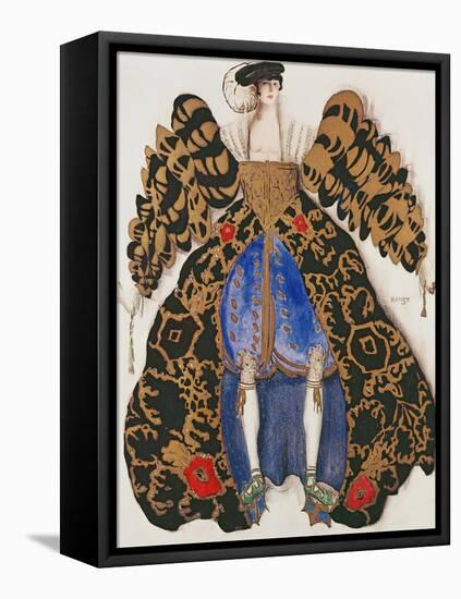 Costume Design for the Ballet 'La Legende De Joseph', 1914 (Charcoal and Gouache on Paper)-Leon Bakst-Framed Premier Image Canvas