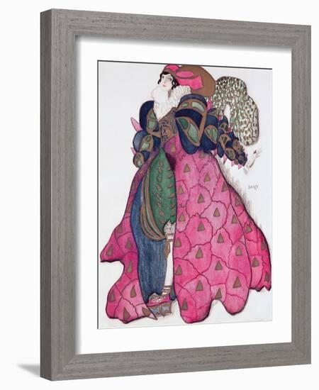 Costume Design for the Ballet 'La Legende de Joseph', 1914-Leon Bakst-Framed Giclee Print