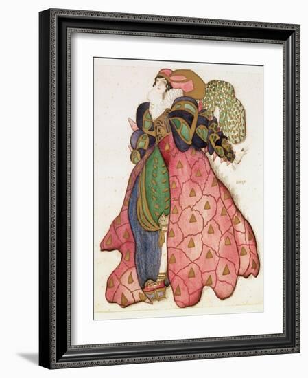 Costume Design for the Ballet 'La Legende de Joseph', 1914-Leon Bakst-Framed Giclee Print