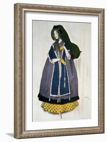 Costume Design for the Ballet Les Papillons, 1912-Leon Bakst-Framed Giclee Print