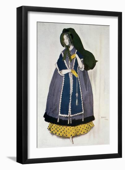 Costume Design for the Ballet Les Papillons, 1912-Leon Bakst-Framed Giclee Print