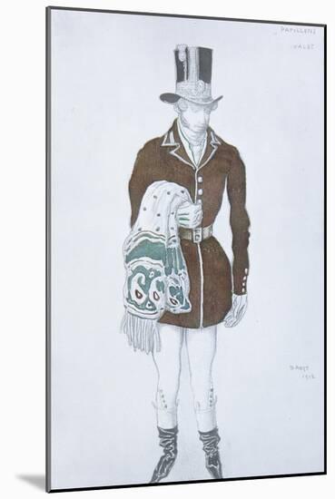 Costume Design for the Ballet Les Papillons, 1912-Léon Bakst-Mounted Giclee Print