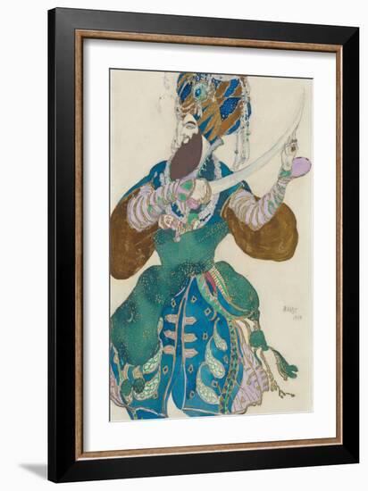 Costume design for the ballet Scheharazade by N Rimsky Korsakov, 1910-Leon Bakst-Framed Giclee Print