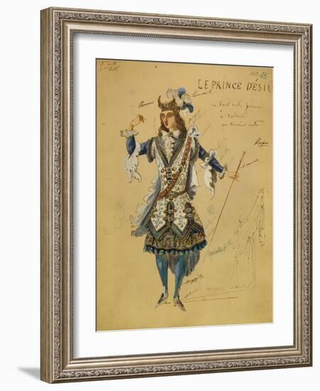 Costume Design for the Ballet Sleeping Beauty, 1890-Ivan Alexandrovich Vsevolozhsky-Framed Giclee Print