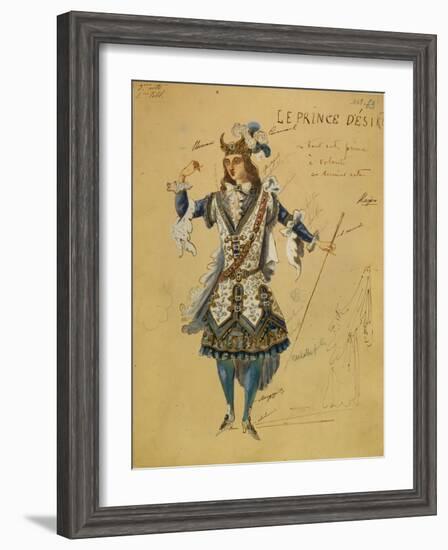 Costume Design for the Ballet Sleeping Beauty, 1890-Ivan Alexandrovich Vsevolozhsky-Framed Giclee Print