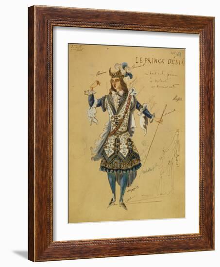 Costume Design for the Ballet Sleeping Beauty, 1890-Ivan Alexandrovich Vsevolozhsky-Framed Giclee Print