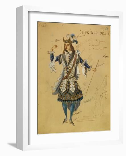 Costume Design for the Ballet Sleeping Beauty, 1890-Ivan Alexandrovich Vsevolozhsky-Framed Giclee Print