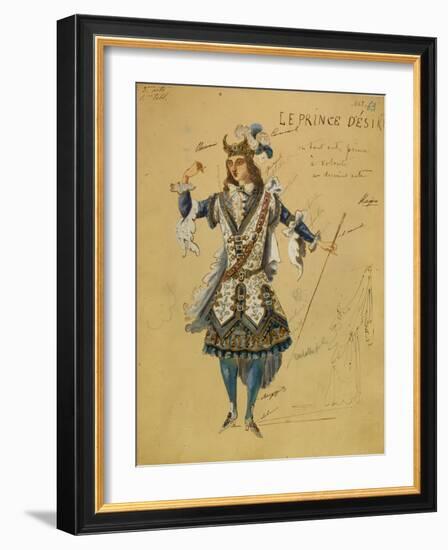 Costume Design for the Ballet Sleeping Beauty, 1890-Ivan Alexandrovich Vsevolozhsky-Framed Giclee Print