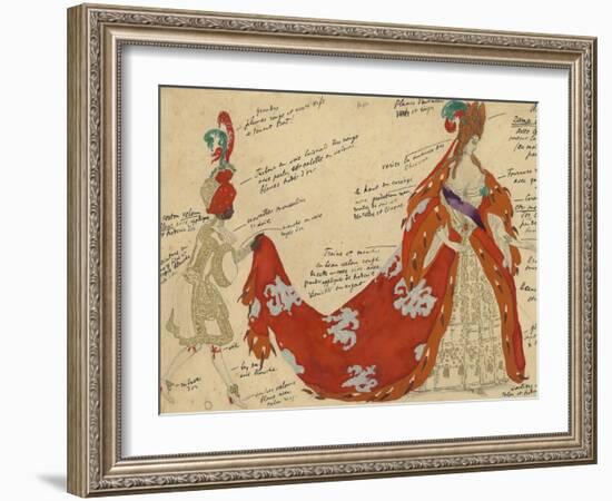 Costume Design for the Ballet Sleeping Beauty-Léon Bakst-Framed Giclee Print