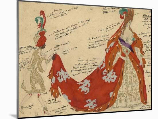 Costume Design for the Ballet Sleeping Beauty-Léon Bakst-Mounted Giclee Print