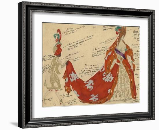 Costume Design for the Ballet Sleeping Beauty-Léon Bakst-Framed Giclee Print