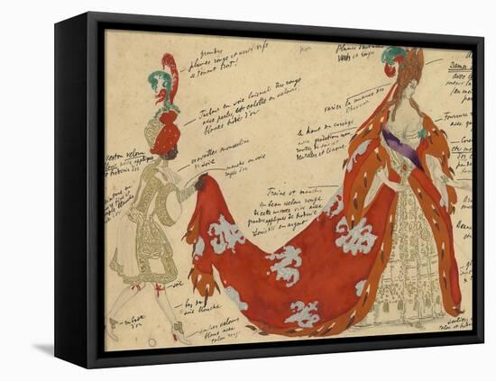 Costume Design for the Ballet Sleeping Beauty-Léon Bakst-Framed Premier Image Canvas