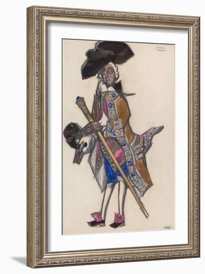 Costume Design for the Ballet the Good-Humoured Ladies by Scarlatti, 1917-Leon Bakst-Framed Giclee Print