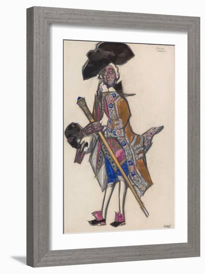 Costume Design for the Ballet the Good-Humoured Ladies by Scarlatti, 1917-Leon Bakst-Framed Giclee Print