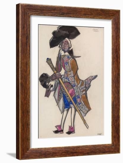 Costume Design for the Ballet the Good-Humoured Ladies by Scarlatti, 1917-Leon Bakst-Framed Giclee Print