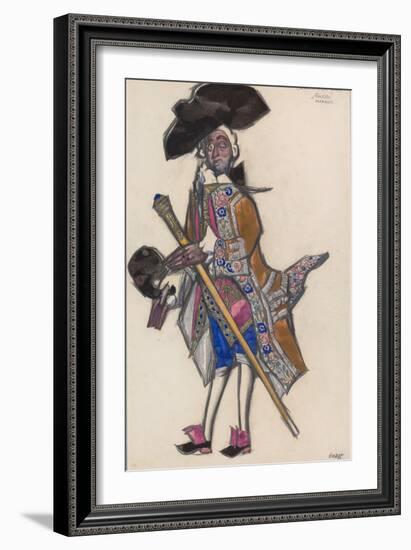 Costume Design for the Ballet the Good-Humoured Ladies by Scarlatti, 1917-Leon Bakst-Framed Giclee Print