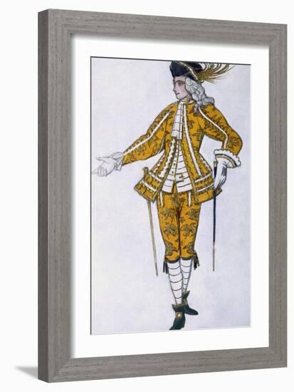 Costume Design for the Fairy Canary's Pageboy, from Sleeping Beauty, 1921-Leon Bakst-Framed Giclee Print