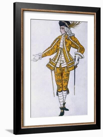 Costume Design for the Fairy Canary's Pageboy, from Sleeping Beauty, 1921-Leon Bakst-Framed Giclee Print