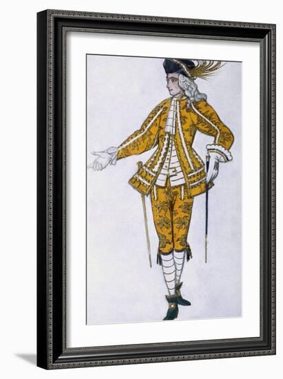 Costume Design for the Fairy Canary's Pageboy, from Sleeping Beauty, 1921-Leon Bakst-Framed Giclee Print