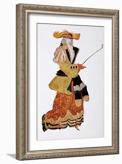 Costume Design for the Marchioness Hunting, from Sleeping Beauty, 1921-Leon Bakst-Framed Giclee Print