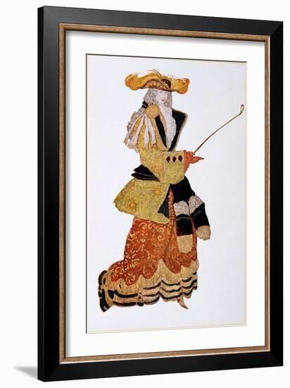 Costume Design for the Marchioness Hunting, from Sleeping Beauty, 1921-Leon Bakst-Framed Giclee Print