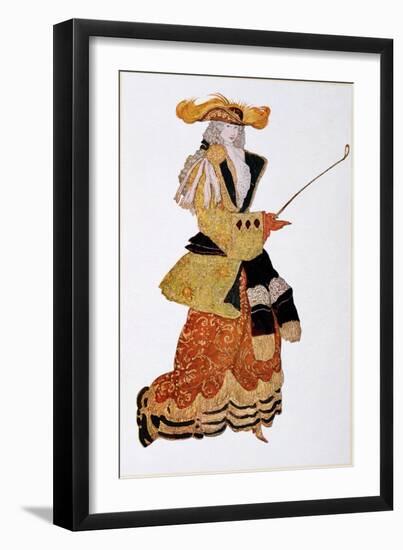 Costume Design for the Marchioness Hunting, from Sleeping Beauty, 1921-Leon Bakst-Framed Giclee Print