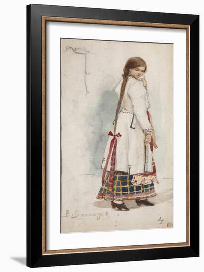 Costume Design for the Opera Rusalka by A. Dargomyzhsky-Viktor Mikhaylovich Vasnetsov-Framed Giclee Print