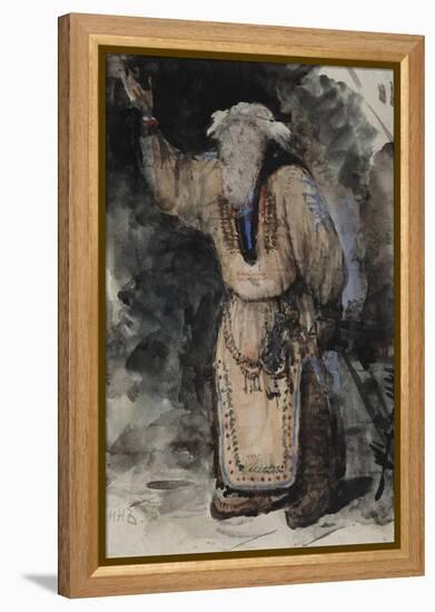 Costume Design for the Opera Ruslan and Lyudmila by M. Glinka-Valentin Alexandrovich Serov-Framed Premier Image Canvas