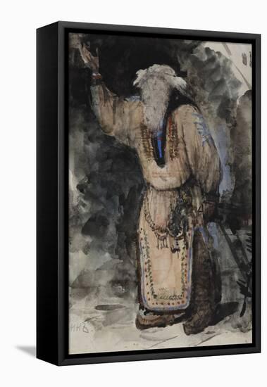 Costume Design for the Opera Ruslan and Lyudmila by M. Glinka-Valentin Alexandrovich Serov-Framed Premier Image Canvas